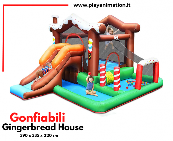 GONFIABILE gingerbread house - 1